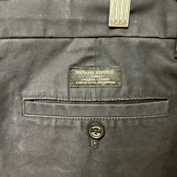 Banana Republic Men's Original Fulton Skinny Chinos Navy Blue Size 34X32 - Picture 7 of 8